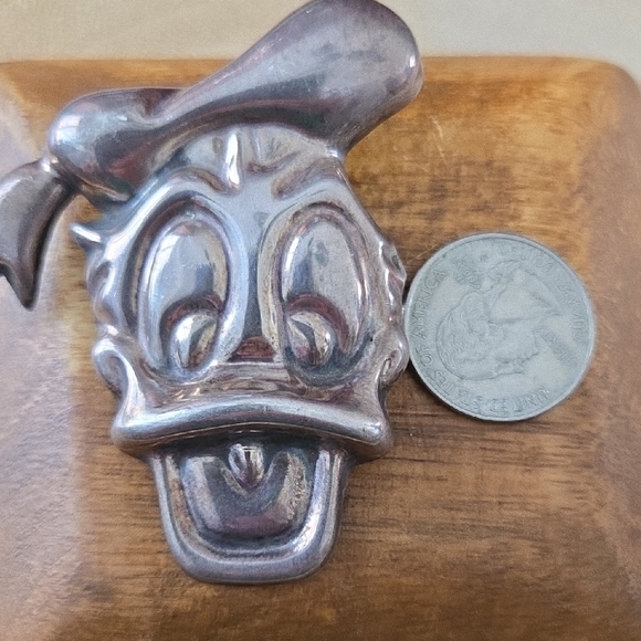 Vintage Sterling Silver Donald Duck Brooch/Pendant